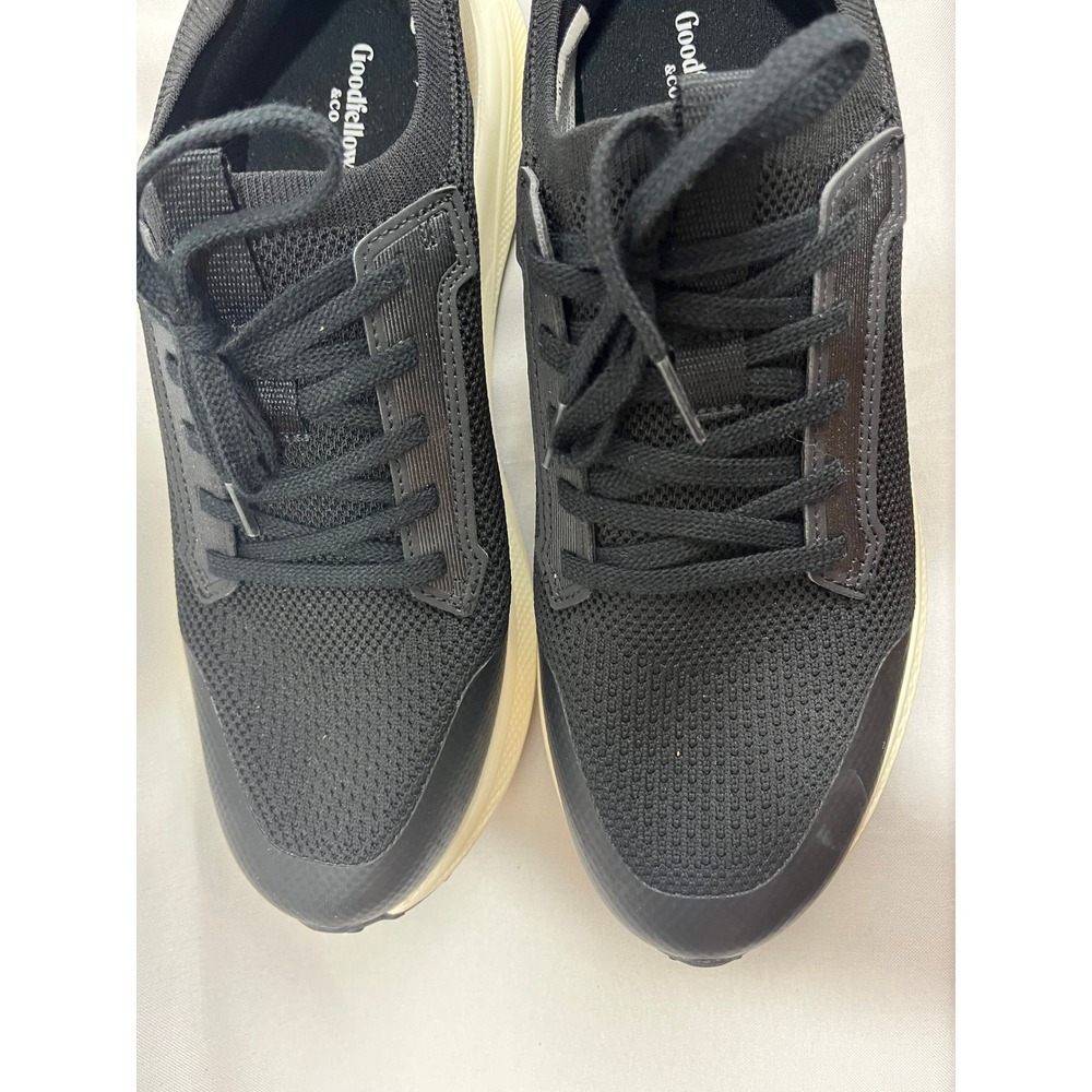 Goodfellow & Co Mens Knit Sneakers Black Cream Athletic Shoes 9.5 F00416614 - Picture 2 of 7
